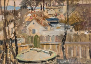 Landscape with a Well by Jacek Malczewski Oil Painting