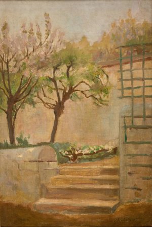 Landscape with Small Stairs by Jacek Malczewski Oil Painting