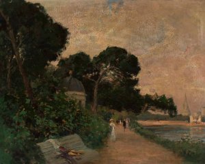 Landscape by Jacek Malczewski Oil Painting