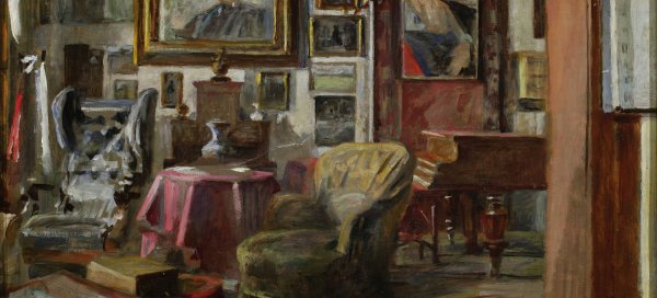 Living-room interior in Luslawice  by Jacek Malczewski - Hand-Painted Oil Painting Reproduction
