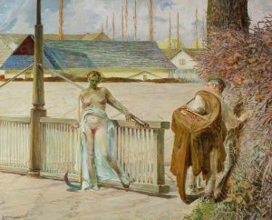 My life - right section of the triptych Oil painting by Jacek Malczewski
