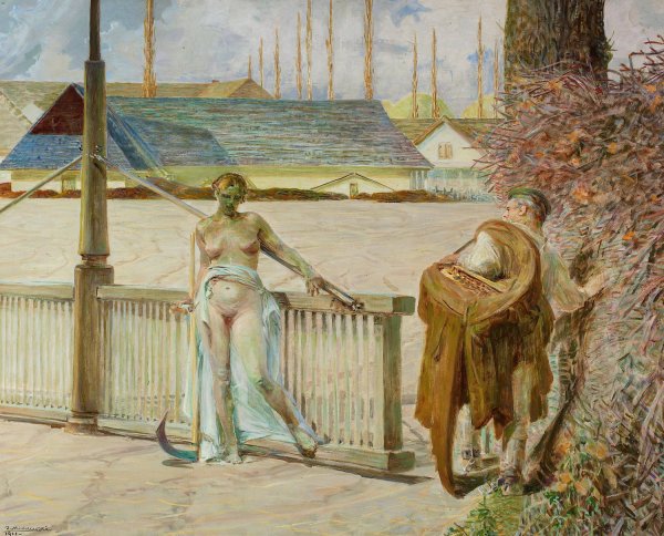 My life - right section of the triptych  by Jacek Malczewski - Hand-Painted Oil Painting Reproduction