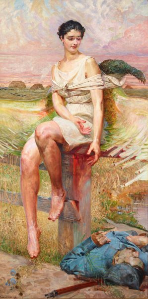 Nike of the Legions by Jacek Malczewski Oil Painting