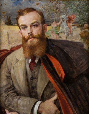 Portrait of Adam lada-Cybulski by Jacek Malczewski Oil Painting