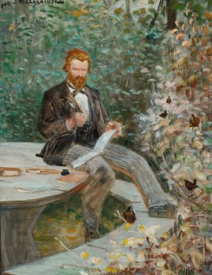 Portrait of Adolf Dygasinski by Jacek Malczewski Oil Painting