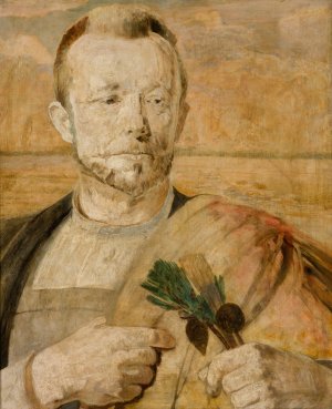 Portrait of Aleksander Mroczkowski by Jacek Malczewski Oil Painting