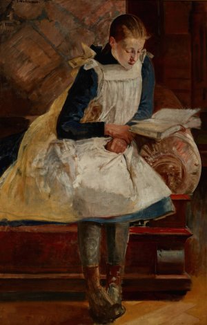 Portrait of Artist's Daughter Julia by Jacek Malczewski Oil Painting
