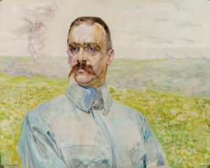 Portrait of Brigadier Jozef Pilsudski by Jacek Malczewski Oil Painting