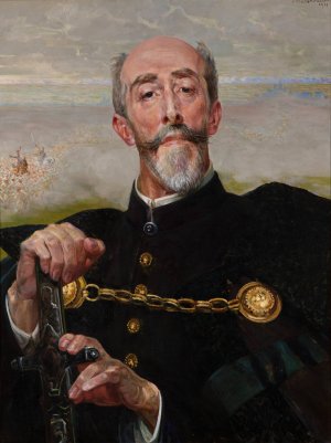 Portrait of Count Antoni Wodzicki by Jacek Malczewski Oil Painting
