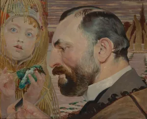 Portrait of Feliks Jasienski by Jacek Malczewski Oil Painting