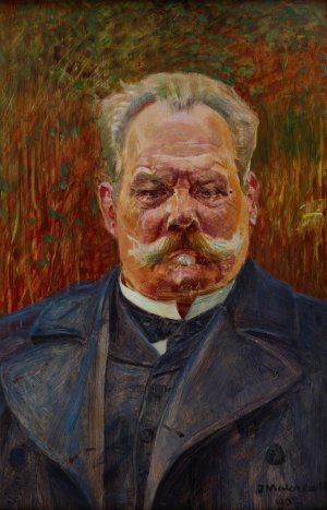 Portrait of Leon Schenrich by Jacek Malczewski Oil Painting