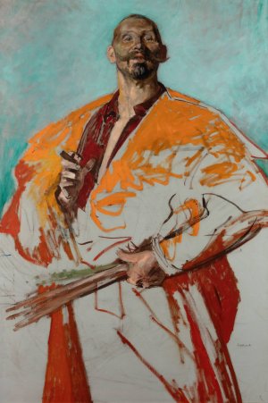 Portrait of Leon Wyczolkowski by Jacek Malczewski Oil Painting