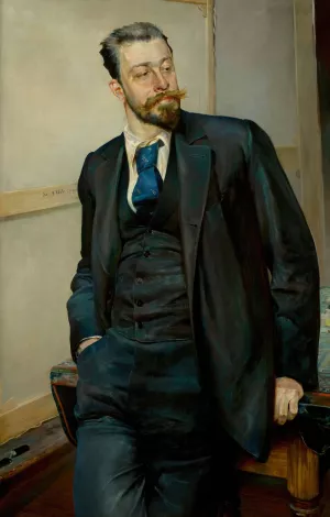 Portrait of Michal Wywiorski by Jacek Malczewski Oil Painting