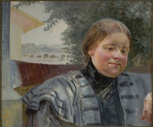 Portrait of sister Helena by Jacek Malczewski Oil Painting