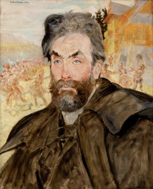 Portrait of Stanislaw Witkiewicz by Jacek Malczewski Oil Painting