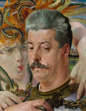Portrait of Tadeusz Blotnicki with medusa Oil painting by Jacek Malczewski