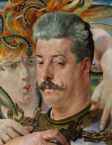 Main Product Photo of Portrait of Tadeusz Blotnicki with medusa  Painting by Jacek Malczewski