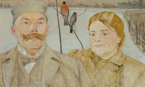 Portrait of Waclaw Karczewski and Helena Karczewska by Jacek Malczewski Oil Painting