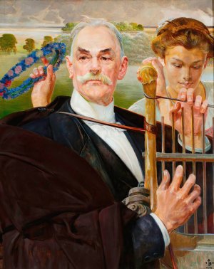 Portrait of Wladyslaw zelenski by Jacek Malczewski Oil Painting