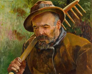 Returning from the Fields Oil painting by Jacek Malczewski