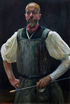 Self-Portrait by Jacek Malczewski Oil Painting