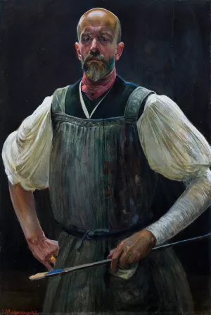 Self-Portrait by Jacek Malczewski Oil Painting