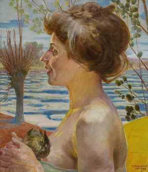 Springtime Oil painting by Jacek Malczewski