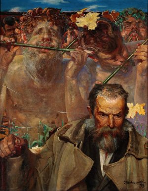 Story of a Song - Portrait of Adam Asnyk by Jacek Malczewski Oil Painting