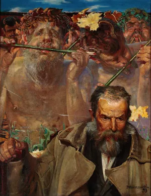 Story of a Song - Portrait of Adam Asnyk by Jacek Malczewski Oil Painting