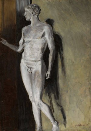 Study of a classical sculpture by Jacek Malczewski Oil Painting