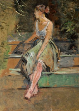 Study of a girl by Jacek Malczewski Oil Painting