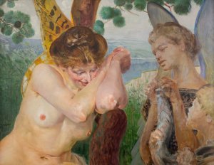 Tobias with a Harpy by Jacek Malczewski Oil Painting