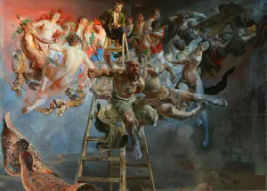 Vicious circle by Jacek Malczewski Oil Painting