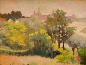 View of Krakow from Zwierzyniec by Jacek Malczewski Oil Painting