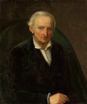 Self-portrait by Jacenty Sachowicz Oil Painting