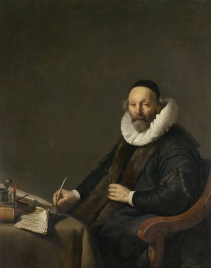 Johannes Wtenbogaert by Jacob Adriaensz Backer Oil Painting