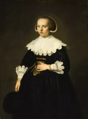 Portrait of a Young Woman Oil painting by Jacob Adriaensz Backer