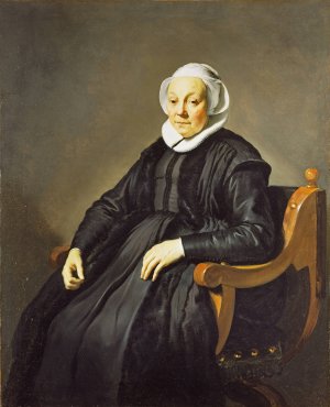 Portrait of an Elderly Woman by Jacob Adriaensz Backer Oil Painting