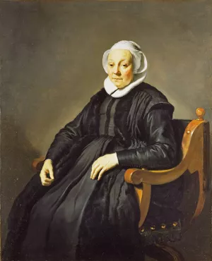 Portrait of an Elderly Woman by Jacob Adriaensz Backer Oil Painting
