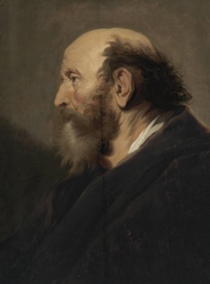 Profile Portrait Of A Bearded Man by Jacob Adriaensz Backer Oil Painting