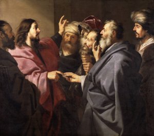 The Tribute Money by Jacob Adriaensz Backer Oil Painting