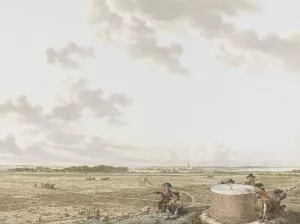 Gezicht van de Tafelberg bij Blaricum, met links Craayloos'Bosch en rechts de 'tafel' by Jacob Cats Oil Painting