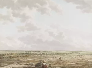 Gezicht van de Tafelberg bij Blaricum, met op de voorgrond Laren by Jacob Cats Oil Painting