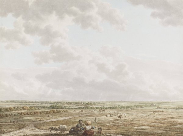 Main Product Photo of Gezicht van de Tafelberg bij Blaricum, met op de voorgrond Laren  Painting by Jacob Cats