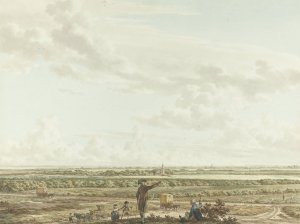 Gezicht van de Tafelberg met op de voorgrond Blaricum by Jacob Cats Oil Painting