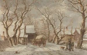 Winter Scene by Jacob Cats Oil Painting