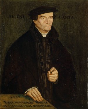 Portrait of Bonifacius Amerbach by Jacob Clauser Oil Painting