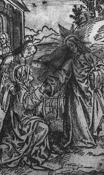 Main Product Photo of Christ Taking Leave of His Mother Painting by Jacob Cornelisz Van Oostsanen