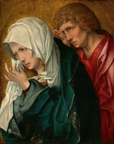 Main Product Photo of The Virgin and Saint John the Evangelist  Painting by Jacob Cornelisz Van Oostsanen