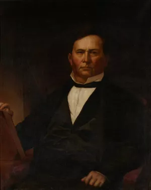 Portrait of Governor David Wallace by Jacob Cox Oil Painting